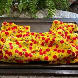 Cherry Print Yellow Pajama Set